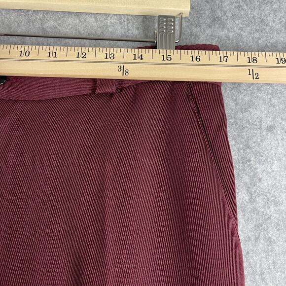 Versus Versace Wool Trouser Pants Mens US 34x29 Burgundy Cuffed Italy Made - Picture 4 of 14